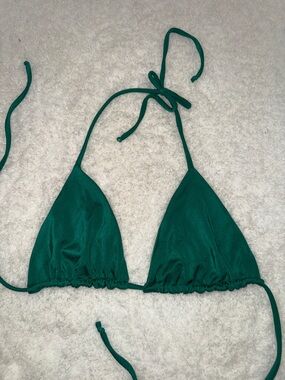 Emerald Green Triangle Bikini Top